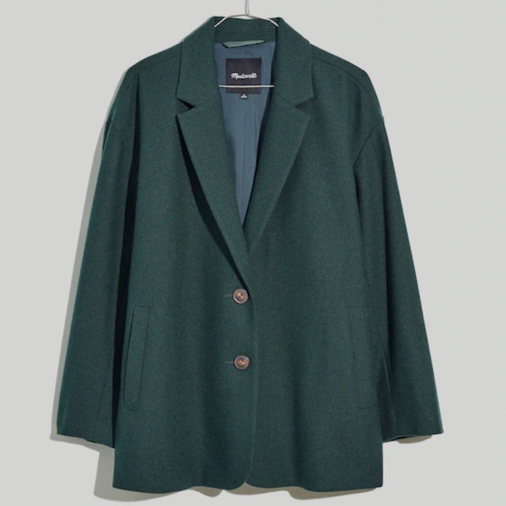 The Brushed Oversized Dorset Blazer in Heather Dark Palm Melange - Picture 1 of 15